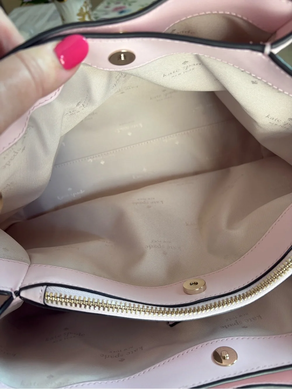 kate spade Pale Pink Pebbled Dumpling Large Satchel Bag